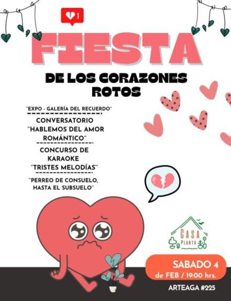 Con expo de regalos de exparejas, invitan a la "Fiesta de los corazones rotos" en SLP