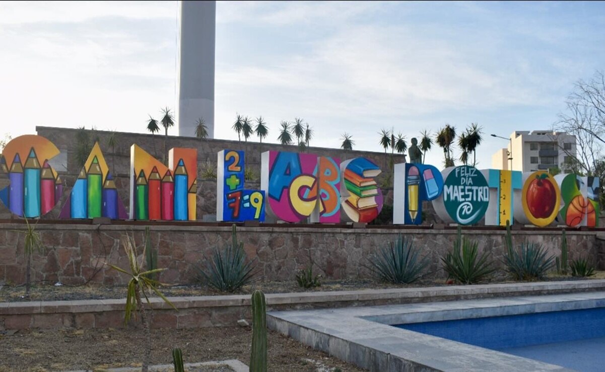 Letras monumentales de SLP. Foto: Especial