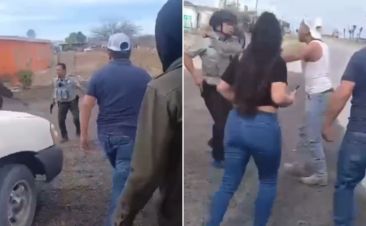 Guardia Nacional se enfrenta a grupo de personas en rapiña de lavadoras de SLP