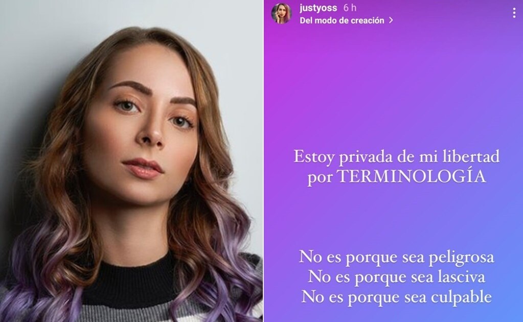 "Estoy privada de mi libertad por terminología, no por ser culpable", dice YosStop en Instagram