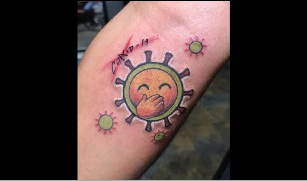 Causa polémica tatuaje del coronavirus en Tamaulipas