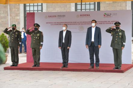 Carreras López agradece a Ejército apoyo en lucha contra Covid en SLP 