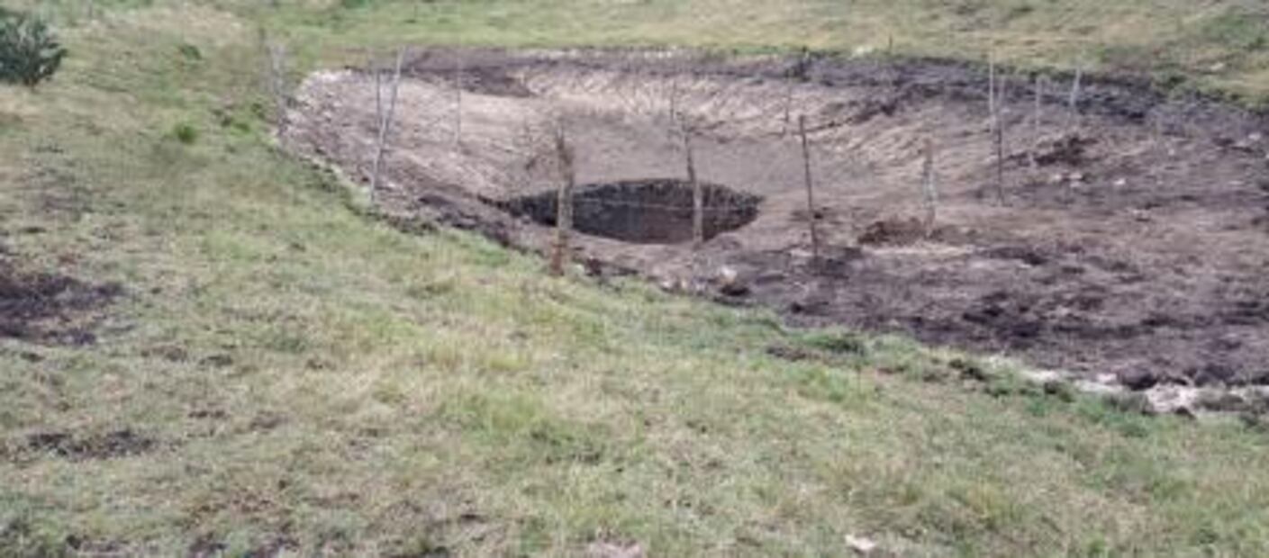 Socavón de Santa Catarina tiene 8.6 metros de profundidad, confirma Protección Civil de SLP