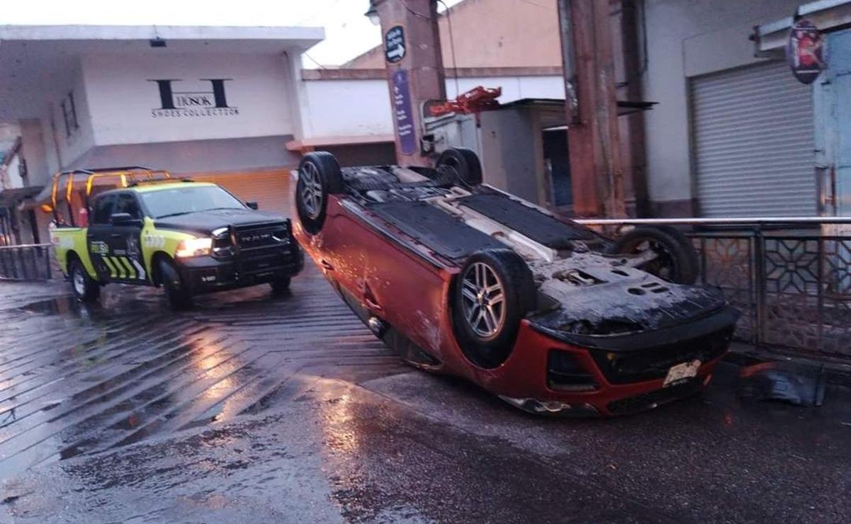 Inundaciones y accidentes vehiculares, el saldo de las lluvias del fin de semana en SLP