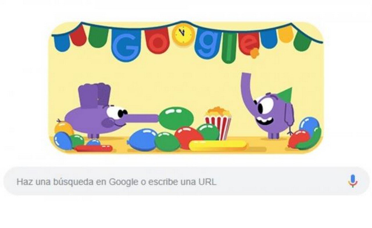 Google lanzó un doodle este 31 de diciembre para festejar la Víspera de Año Nuevo 2019