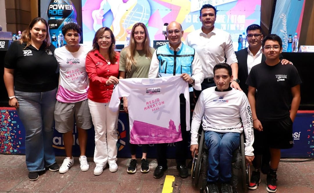 Presentación del Medio Maratón de SLP 2025. Foto: Especial