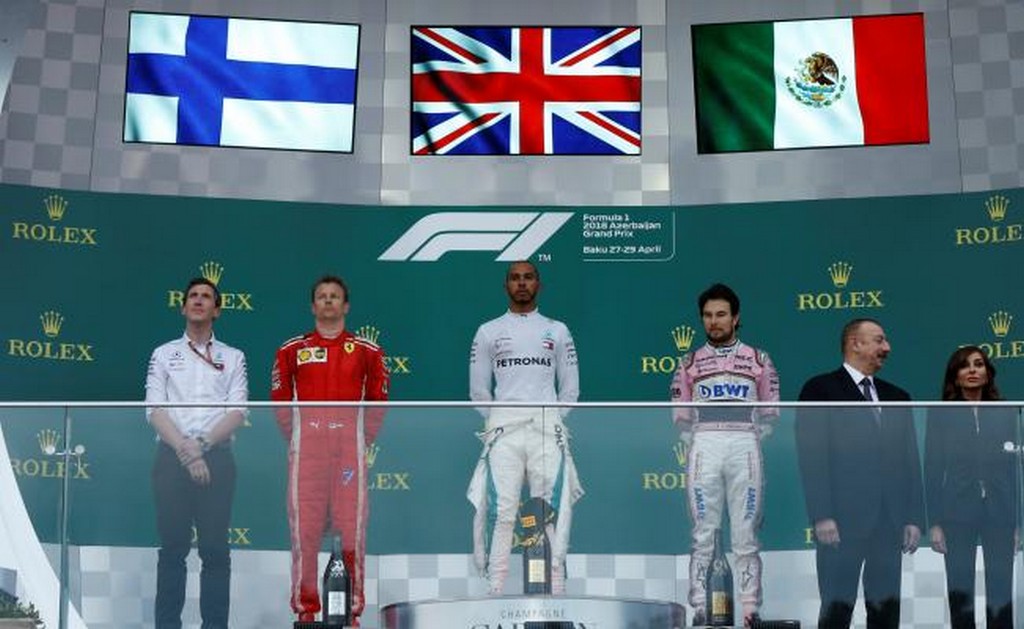 Checo Pérez se sube al podio en el Gran Premio de Azerbaiyán