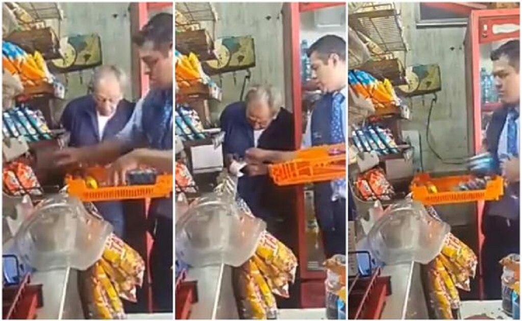 Captan a empleado de Bimbo y Marinela en posible robo a abuelito en su tienda