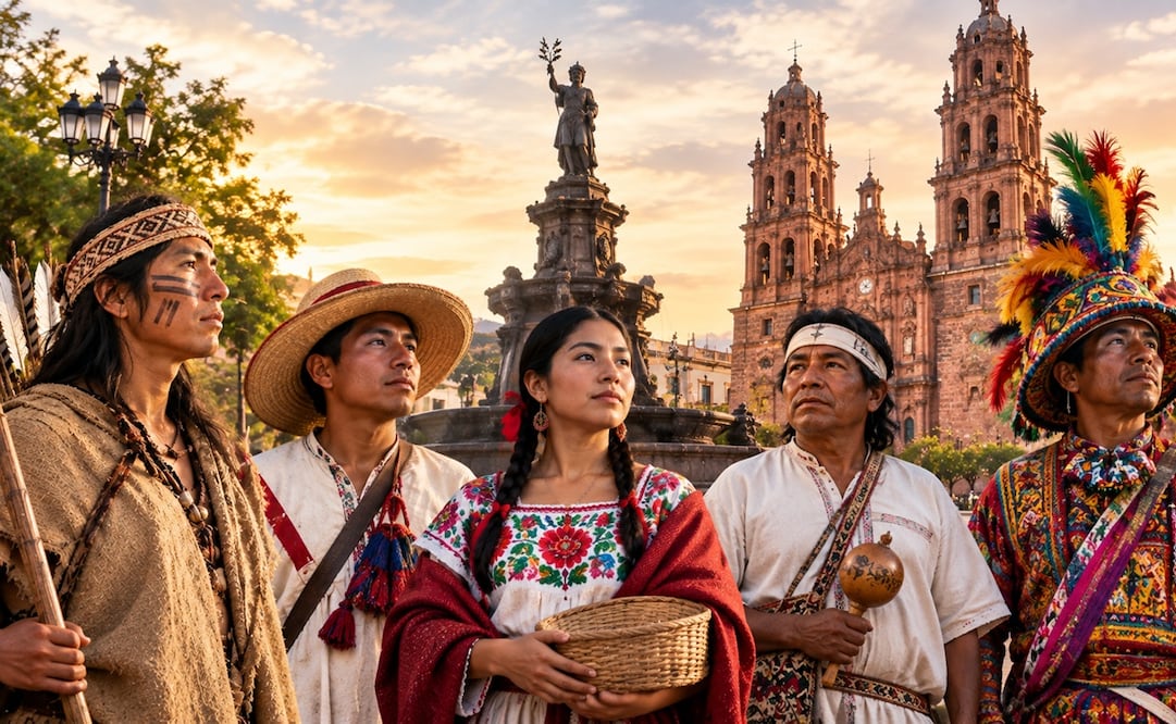 Pueblos originarios de SLP. Foto: imagen creada con IA.