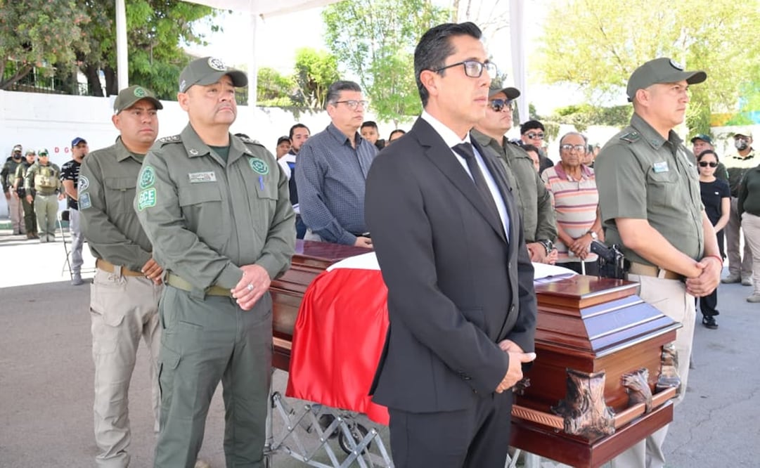 Homenaje al elemento de la Guardia Civil de Soledad. Foto: Especial