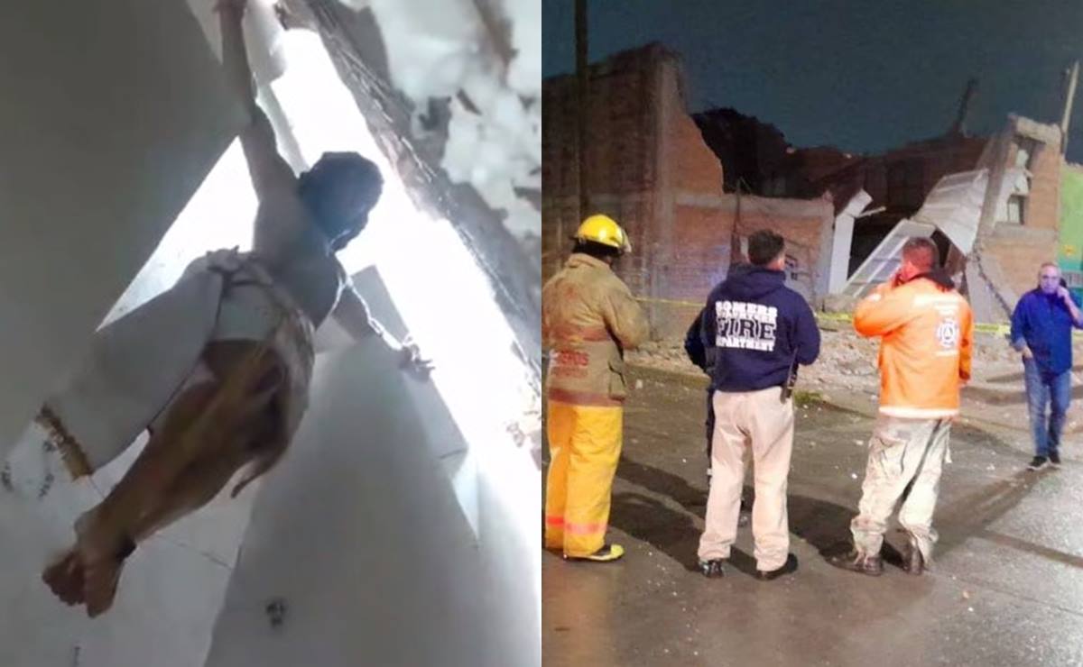¿Milagro en la Wenceslao? Figura de Cristo crucificado sobrevive a derrumbe de una iglesia en la capital de SLP