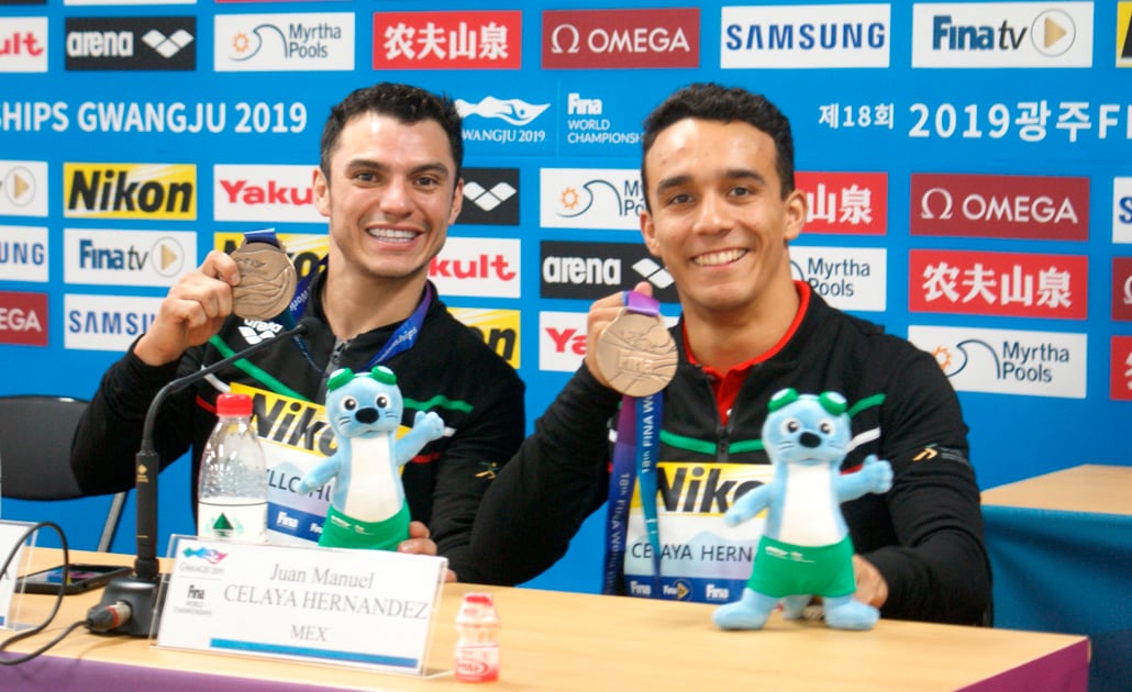 La redención de Castillo y Celaya; ganan bronce en los Mundiales de Natación