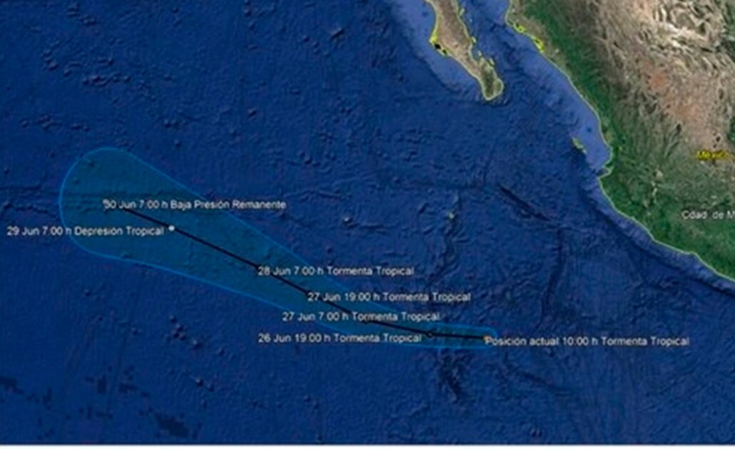 Se forma primera tormenta tropical "Alvin" en el Pacífico