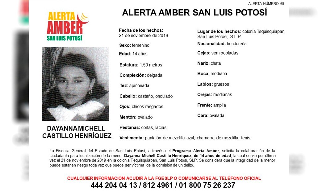 Activan Alerta Amber para localizar adolescente; desapareció en Tequis