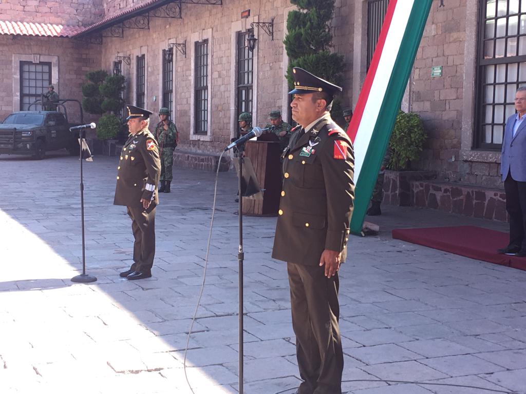 Rinde protesta Álvaro Servín como comandante interino del 40 batallón en SLP 