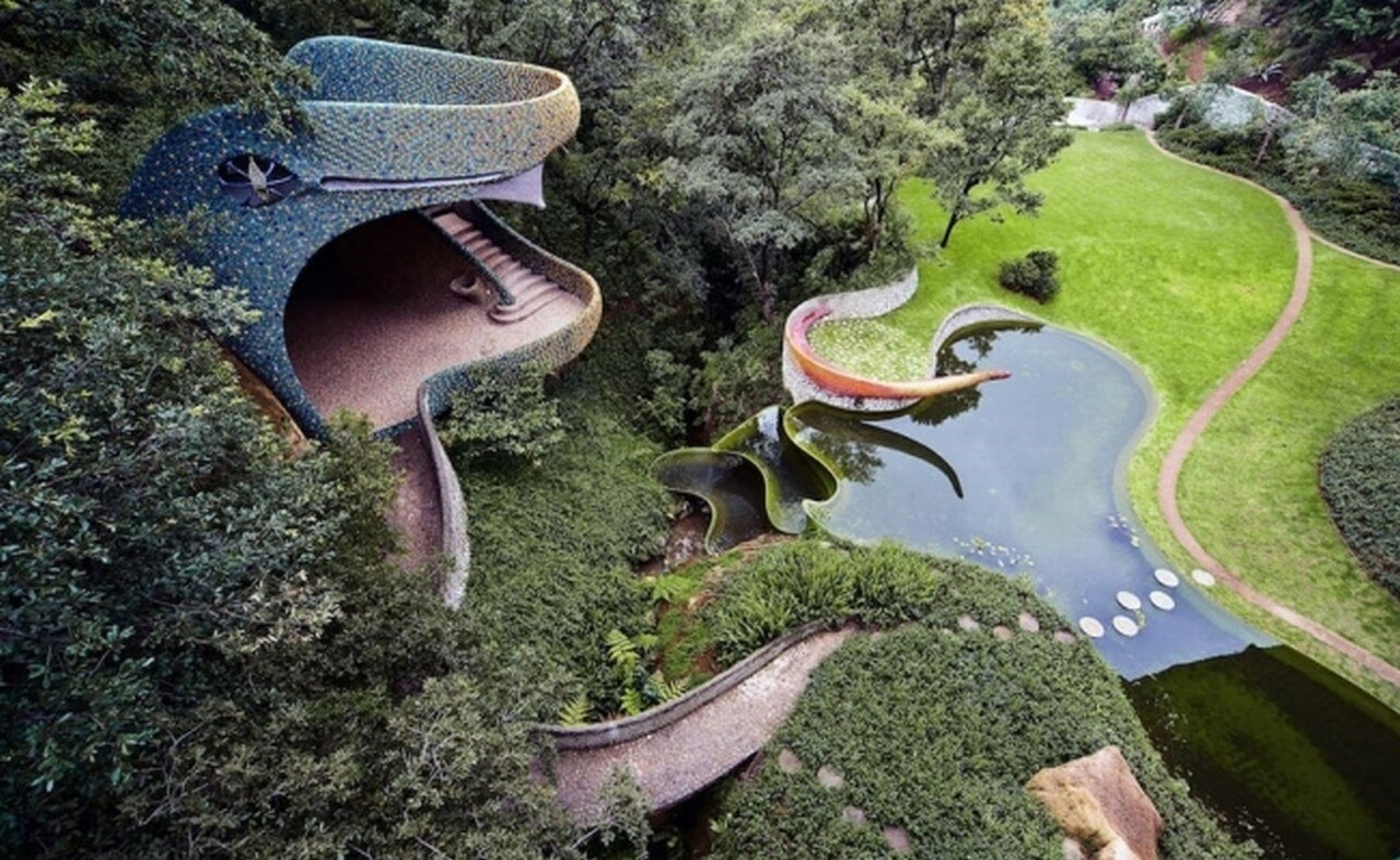 Casa Quetzalcóatl, donde serás "devorado" por una serpiente. (Foto: Cortesía Airbnb)