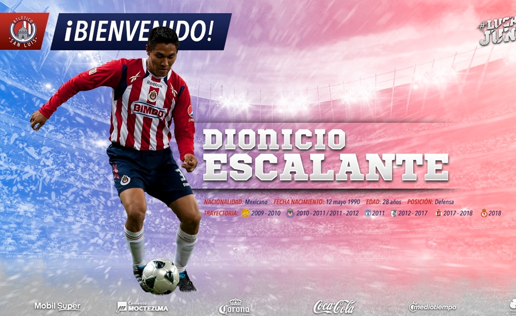 Dionicio Escalante llega al Atlético de San Luis