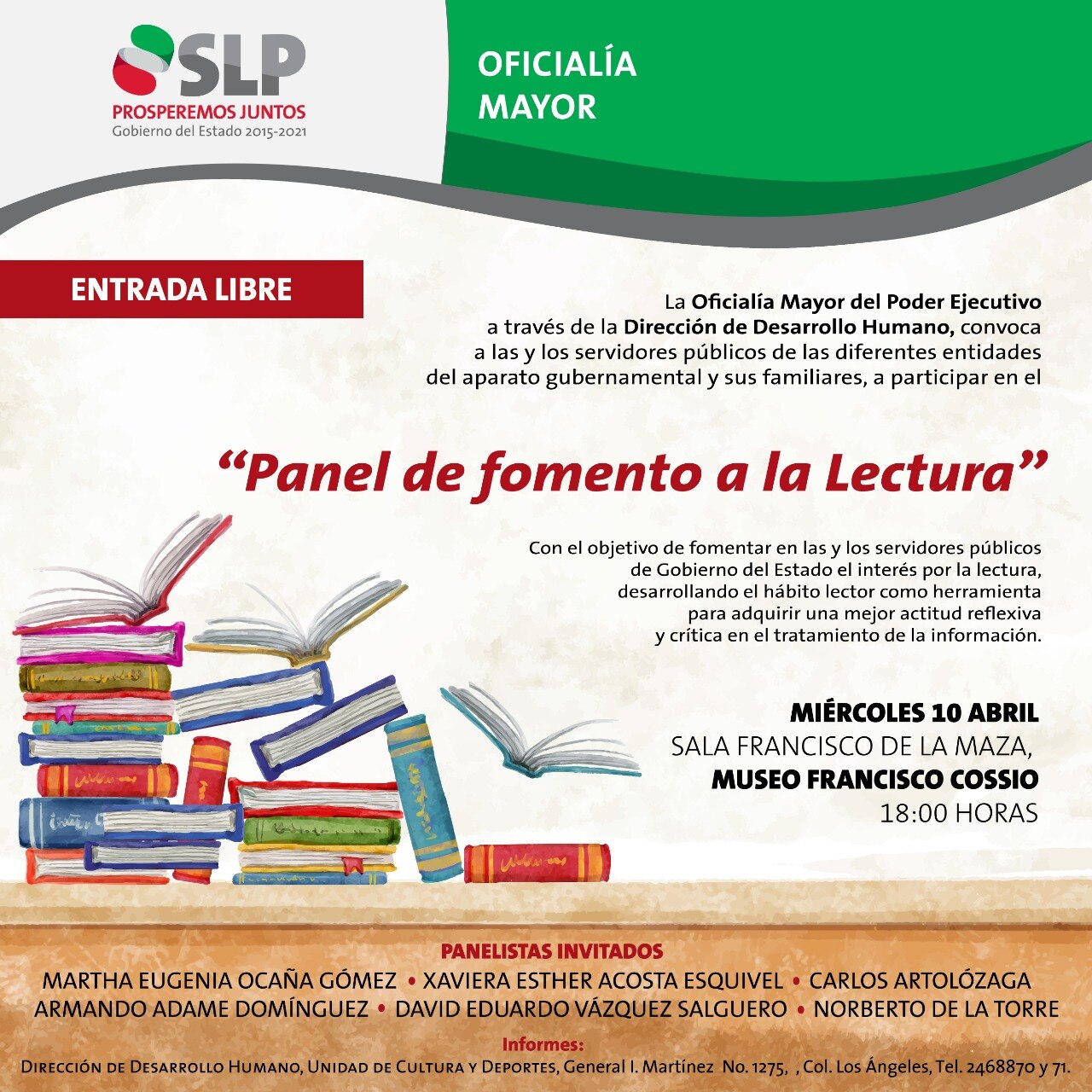 Presentan panel del fomento a la lectura
