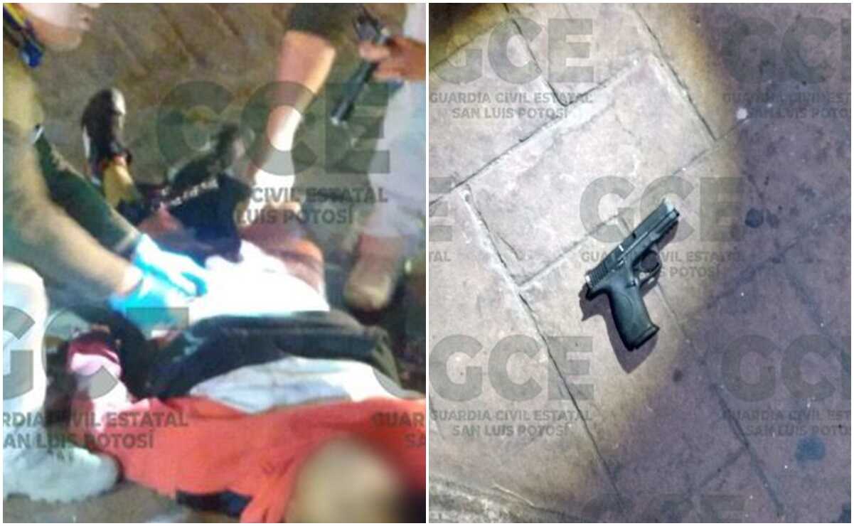 Sujeto finge malestar de salud ante la Guardia Civil para atacarlos a tiros en SLP. Fotos: Especiales