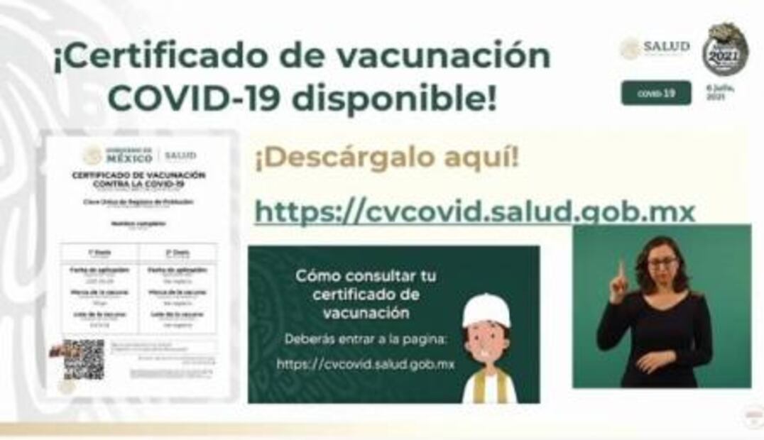 Certificado de vacunación contra Covid-19 ya está disponible: Salud