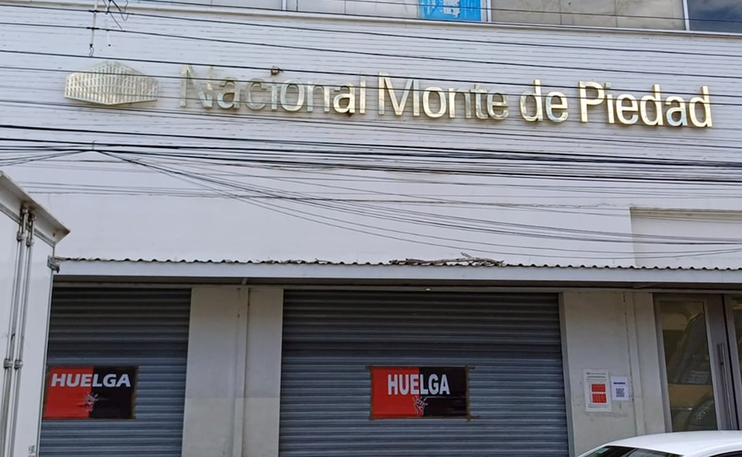 Huelga nacional de trabajadores del Monte de Piedad. Foto: Humberto Torres