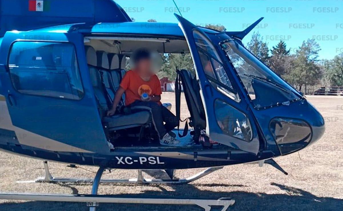 Con ayuda de helicóptero, localizan a niño extraviado en Sierra de Guadalcázar de SLP