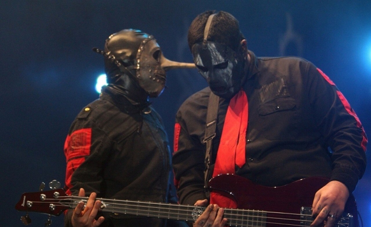 Chris Fehn (i) y Paul Gray (d). EFE/Steve C. Mitchell/Archivo