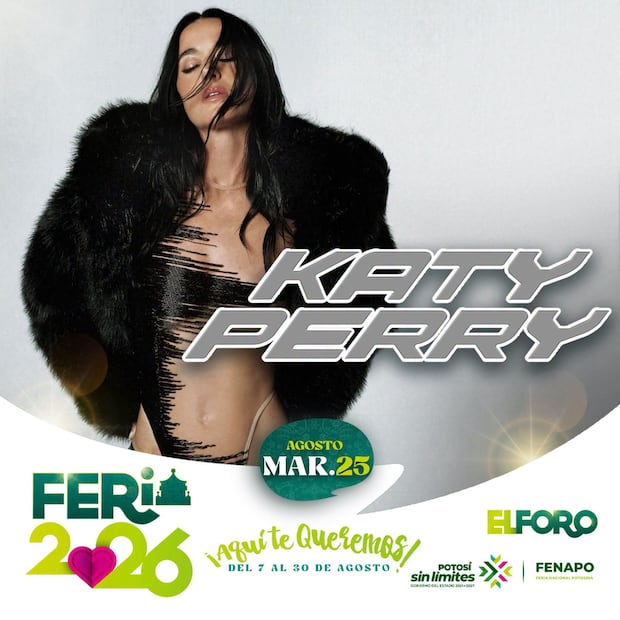 Katy Perry en la Fenapo 2026. Foto: FB@Feria Nacional Potosina