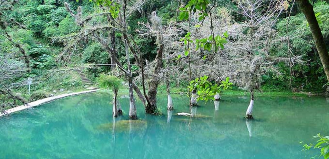 La Poza Azul en la comunidad de Canoas, SLP. Foto: Ayuntamiento de Cárdenas.