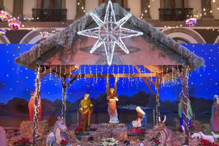 Listo nacimiento navideño en Palacio de Gobierno