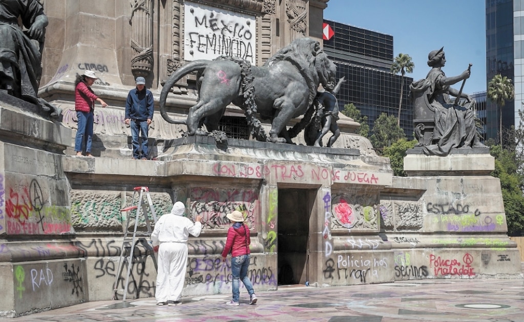 Pintas en Reforma, la huella de las manifestaciones