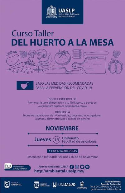 UASLP realizará taller bimodal para crear huertos urbanos