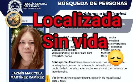 Localizan sin vida a Jazmín Maricela tras 18 días de búsqueda en San Luis Potosí