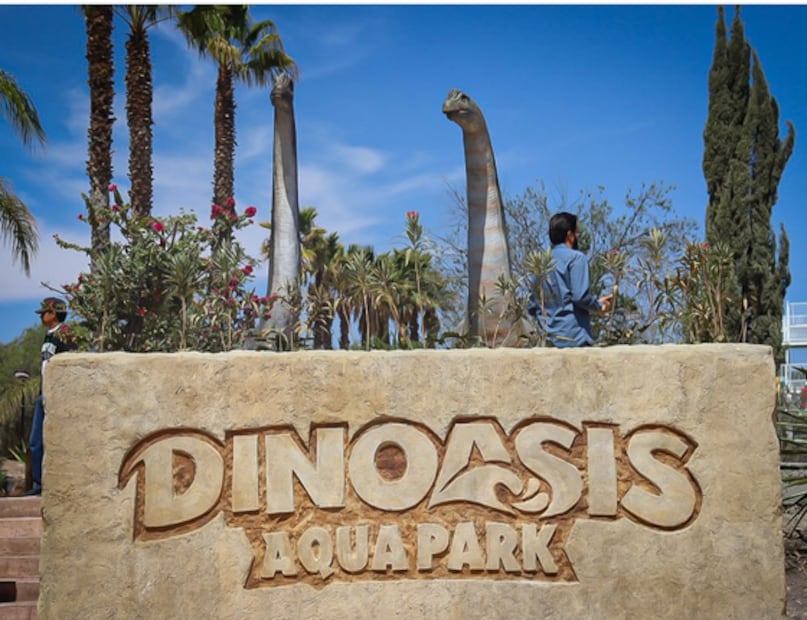 Dinoasis Aquapark, el parque acuático en Tangamanga con temática de dinosaurios. Foto: Ig@tangamanga1y2