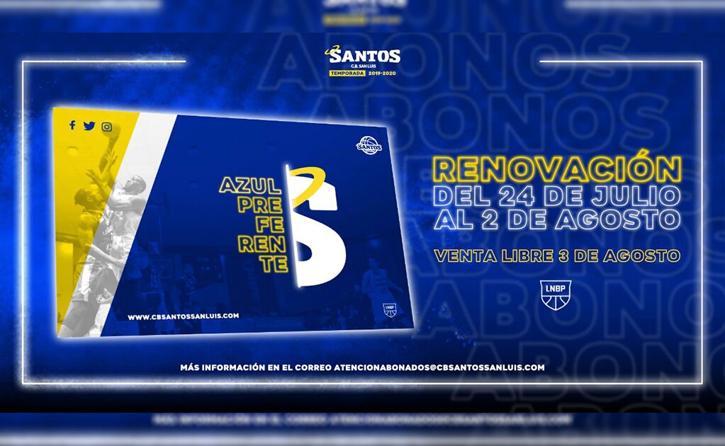 Arranca la venta de abonos del CB Santos para temporada 2019-2020