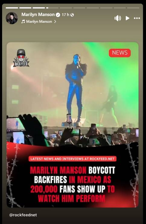 Foto: Redes Sociales Marilyn Manson