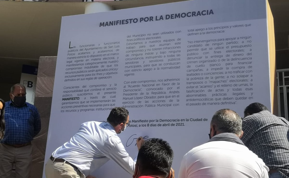 Con firma de manifiesto, ayuntamiento de SLP se blinda durante proceso electoral