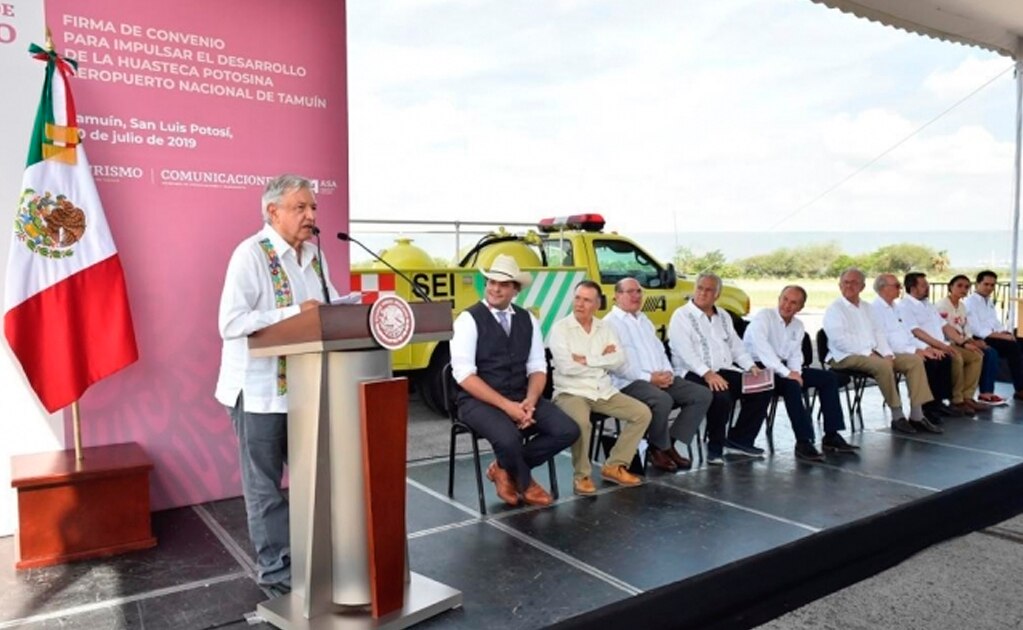 El presidente Andrés Manuel López Obrador, de gira por SLP. Foto: Gobierno de México