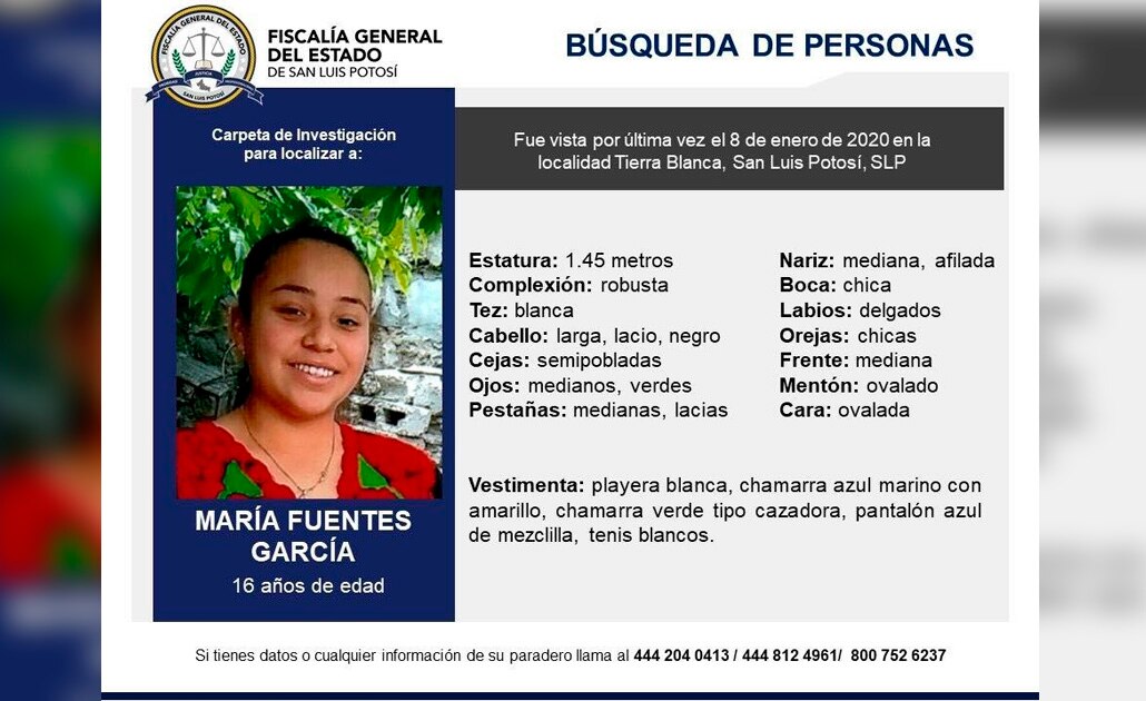 Adolescente desaparece en Tierra Blanca