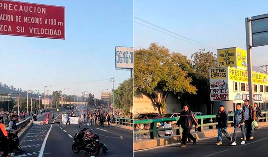 Bloqueo en la México-Pachuca afecta a pasajeros y automovilistas