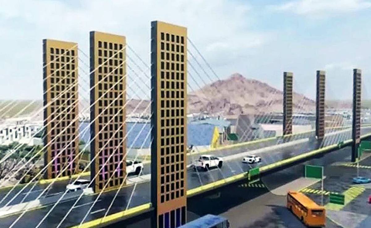 Puente atirantado de la calle 71: Así fueron los 18 meses de la obra en SLP. Foto: Especial