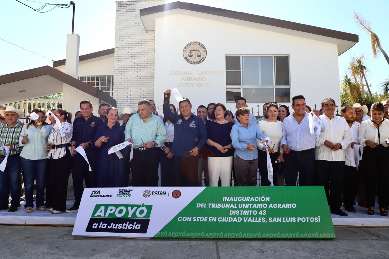 Regresa Tribunal Agrario a Ciudad Valles; “acercamos la justicia a la Huasteca”, destaca Gallardo