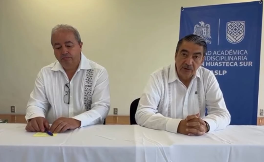 Rector de la UASLP se pronuncia sobre la muerte de un estudiante. Foto: Captura de video