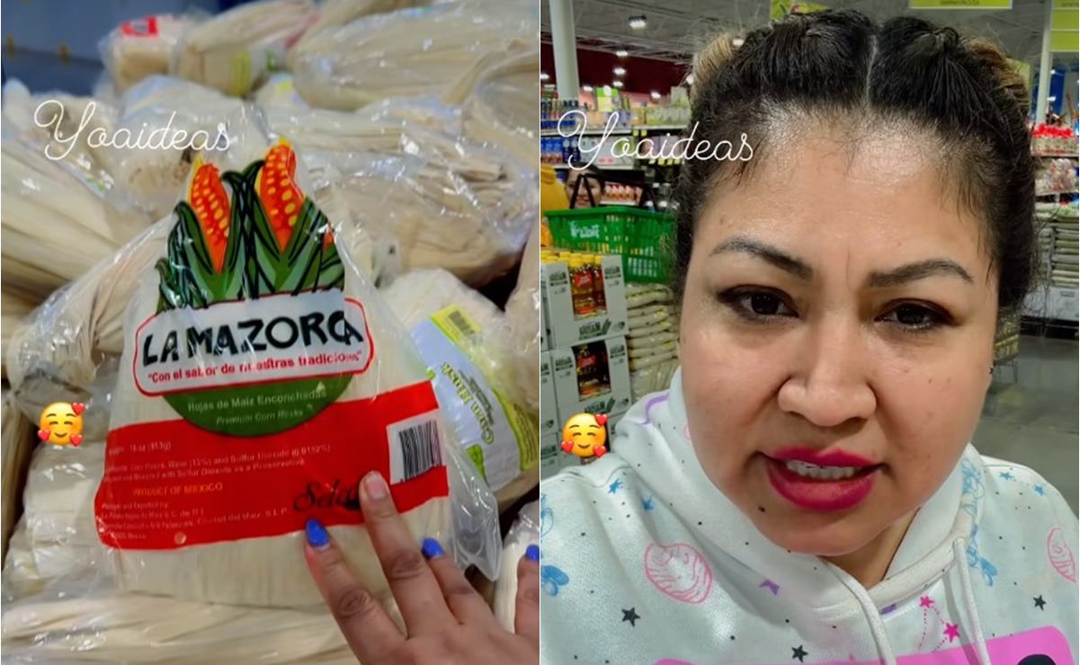 ¡De Ciudad del Maíz para el mundo! Potosina encuentra hojas para tamales en Texas y descubre que son de su pueblo. Foto: Especial