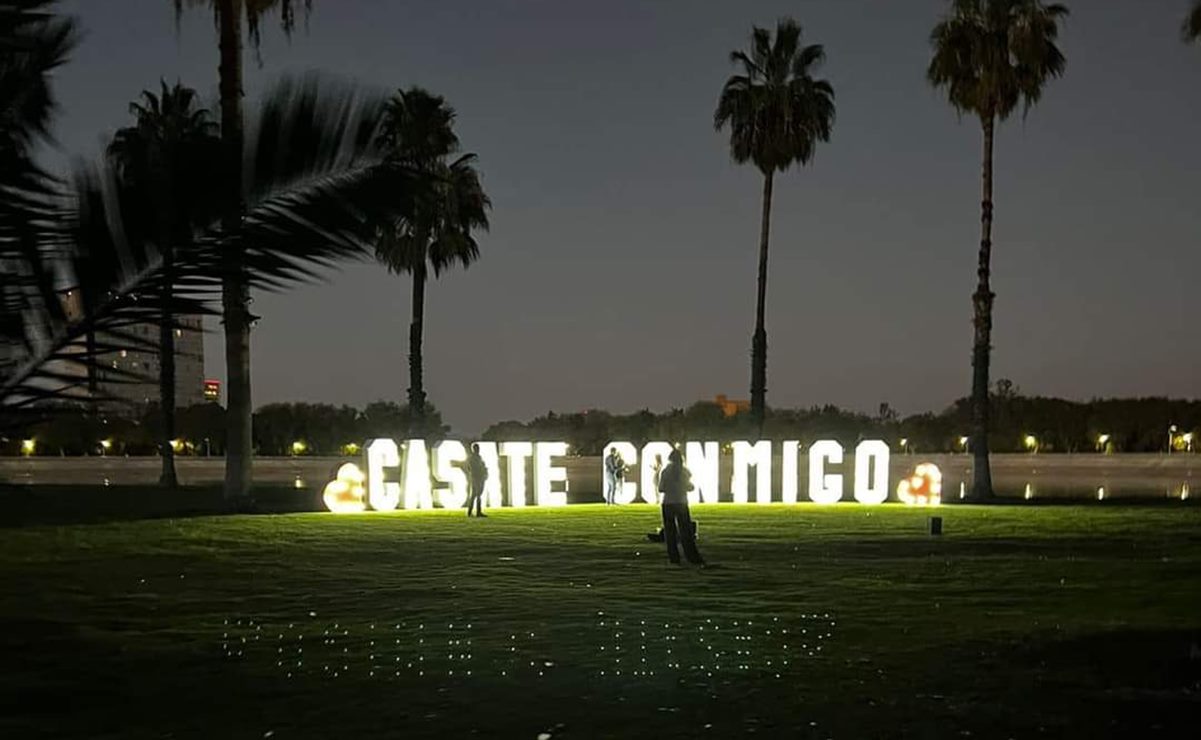 ¡Cásate Conmigo! Propuesta de matrimonio en el Parque Tangamanga I se hace viral
