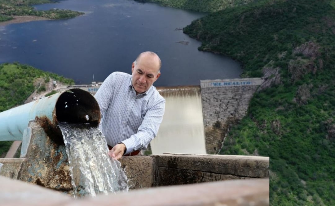Enrique Galindo expone las problemáticas con la presa El Realito en SLP. Imagen: Humberto Torres