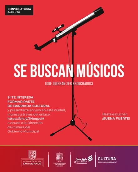 Dirección de Cultura lanza convocatoria “Se buscan músicos”