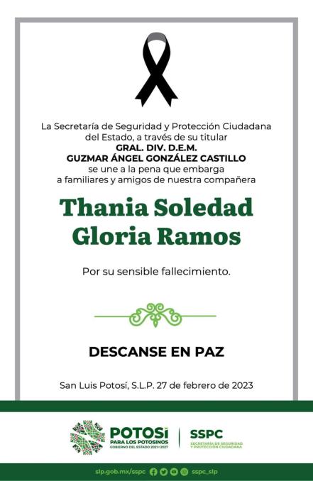 Detienen a elemento de la Guardia Civil por el feminicidio de Thania en SLP