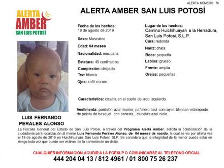Activan Alerta Amber para localizar a bebé 