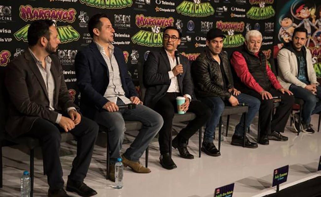 Adal Ramones y Omar Chaparro pusieron sus voces a "Marcianos vs mexicanos" FOTO: Christopher Rogel Blanquet